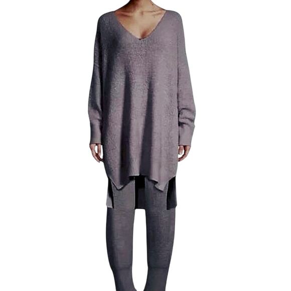 Intimately Free People C.O.Z.Y Pointelle Pullover Sweater NWT Frosted Earth M/L - Picture 1 of 6